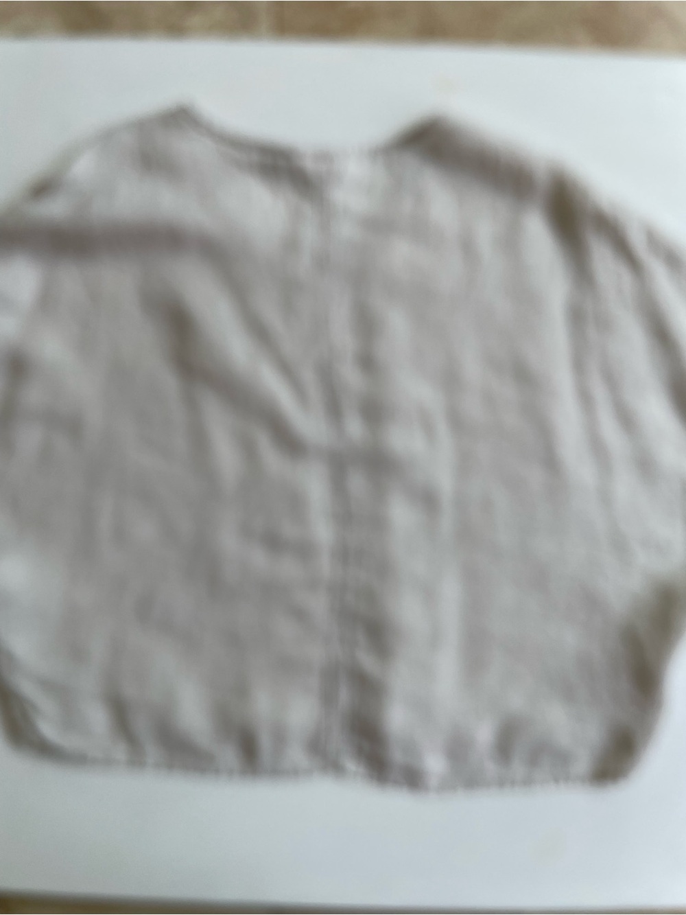 Sigrid Olsen Natural Beige Linen Scoop-Neck Tunic - Picture 2 of 4